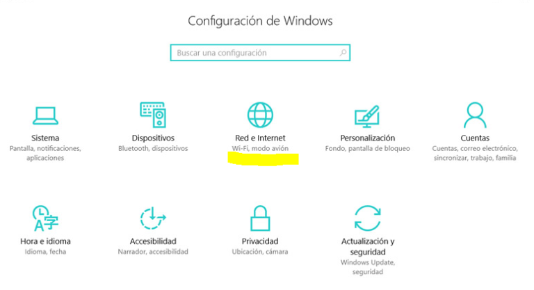 configuracion red