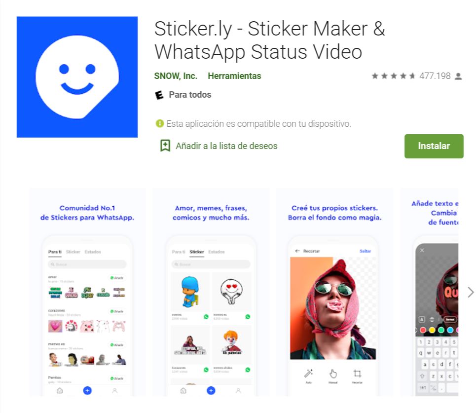 app para hacer stickers para whatsapp